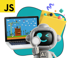 Язык программирования JavaScript + AI. Проектное обучение + геймификация + AI-помощники - КИБЕРшкола программирования для детей, компьютерные курсы для школьников, начинающих и подростков - KIBERone г. Москва