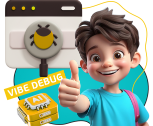 Тестирование & Vibe Debug. Охотники за багами - КИБЕРшкола программирования для детей, компьютерные курсы для школьников, начинающих и подростков - KIBERone г. Москва